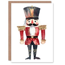Nutcracker Soldier Doll Toy Illustration Christmas Fun Gift Festive Xmas Card