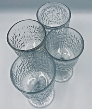 MCM Ravenshead Wine Glasses x4 Bark Effect 125ml Mid Mod Siesta Vtg Retro .