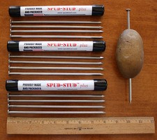 8" Food Grade Stainless Steel Potato Baking Nails Spikes 3 Pack Special 12 Nails