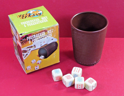 Vintage poker dice set - vintage,
