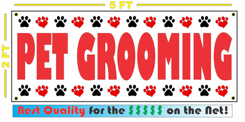 Pet grooming banner sign new - banner,