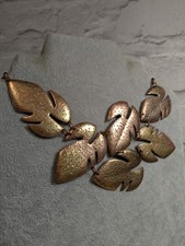 Statement bib necklace  copper