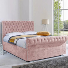 Ottoman Sleigh Scroll Bed