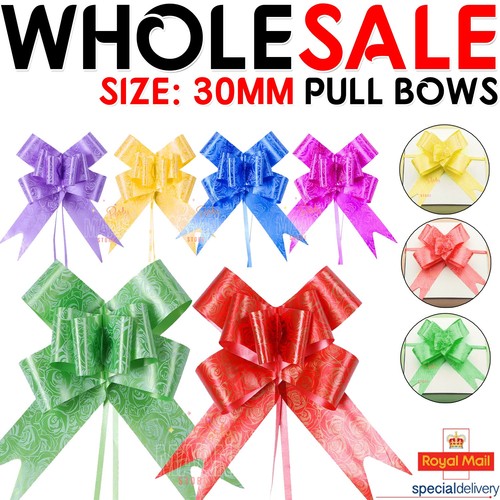 100pc pull bows 30mm - pull, large
