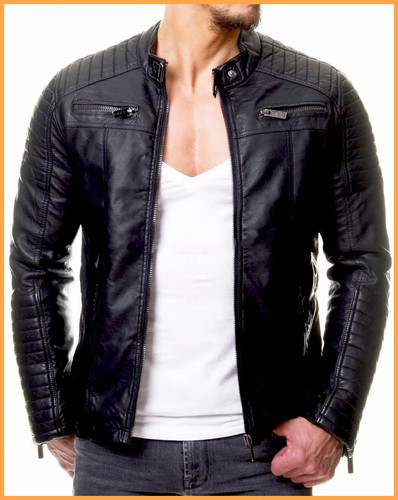Mens real leather - leather, cafe