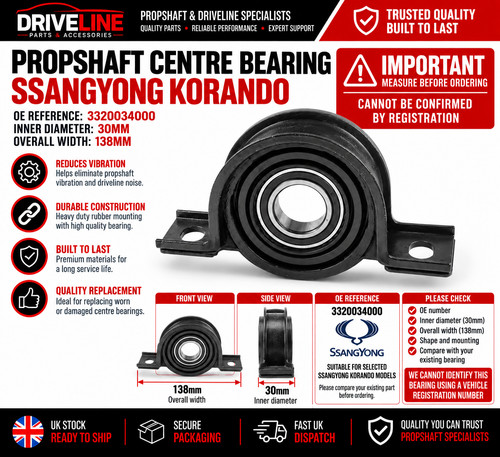 Ssangyong korando propshaft - korando,