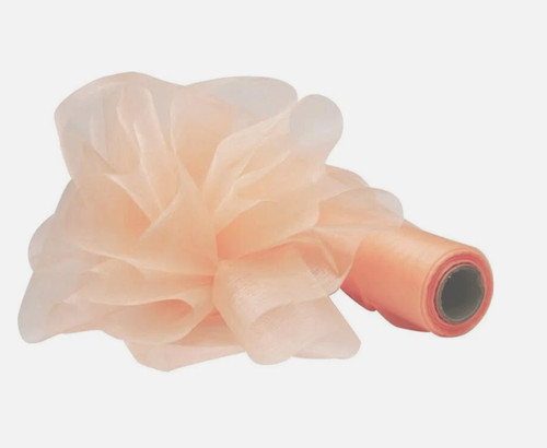 Rolls peach organza - x6,