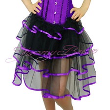 Long Tutu Skirt Satin Trim