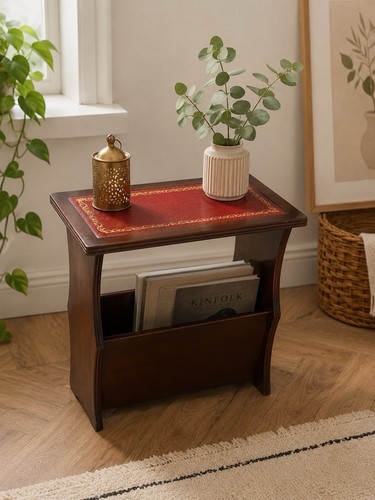 Vintage mahogany magazine rack - vintage,