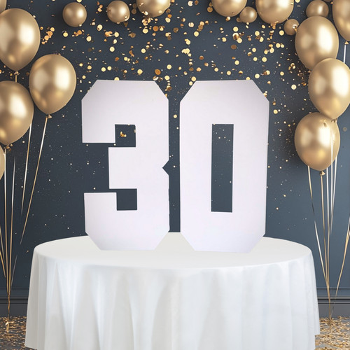 Large cardboard numbers 77cm - cardboard,