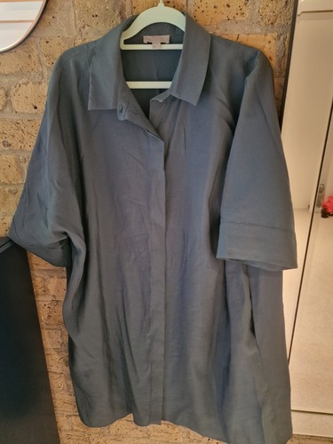 Cos dark green shirt dress - green,