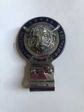 VINTAGE ROYAL ANTEDILUVIAN ORDER OF BUFFALOES CAR BADGE and DESMO CLIP