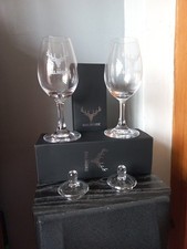 Dalmore Whisky A pair of Tasting Glasses With Lids. Brand New Never Used 