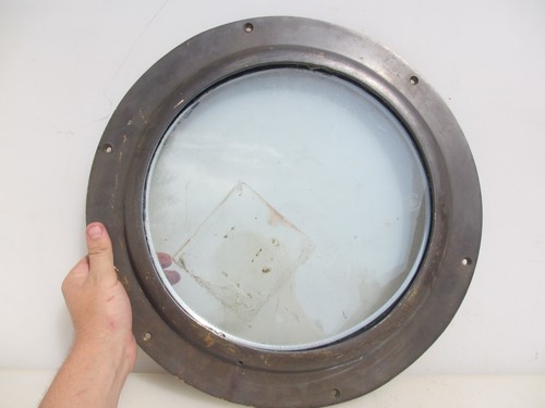 Antique brass porthole - brass,