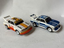 2 x AFX Tomy Aurora HO Scale Slot Cars 1980 BMW 320i Turbo Racing Cars, working
