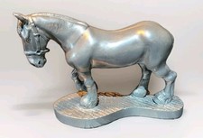 Ken Dixon Buckingham Pewter Horse Figure Ornament On Stand Signed 11cm High VGC