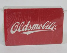 Vtg Oldsmobile Playing Cards Sealed Plastic Coated Olds Logo Signature Unused