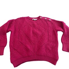  Catimini girls hot pink ribbed sweater size 10