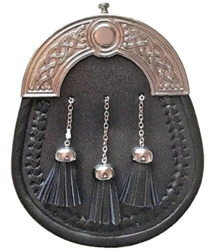 Black kilt sporran - sporran, chain