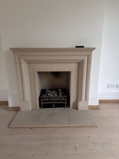 Georgian Neoclassical Limestone Fireplace Mantel – 1.36m x 1.15m – Clean Lines