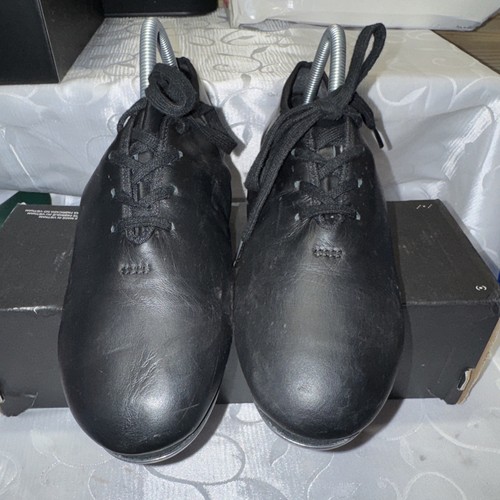 Black leather capezio split