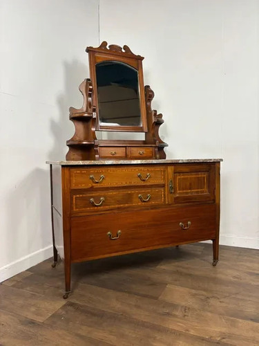 Edwardian maple marble - &,
