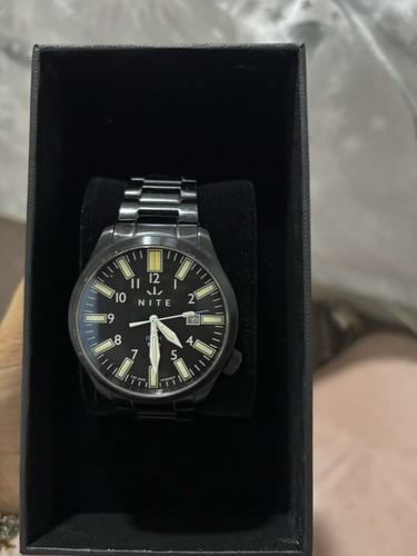 Men nite black watch worn - black,