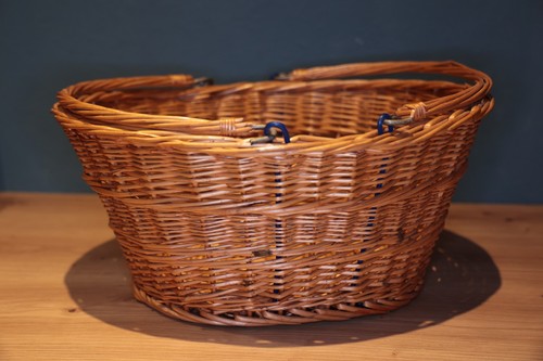 Old wicker basket shopping - old,