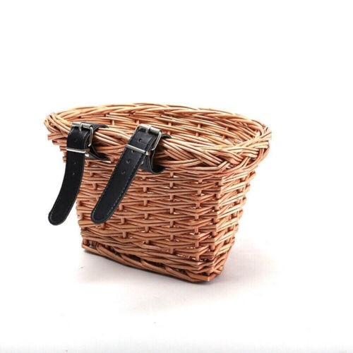 Retro bike basket wicker woven - basket,