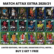 MATCH ATTAX EXTRA 2020/21 20/21 LIMITED EDITIONS 100 CLUB SIGNATURE STYLE MOTM..