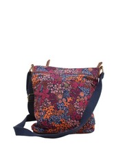 Fat Face Women's Bag Blue Floral 100% Cotton Shoulder Bag