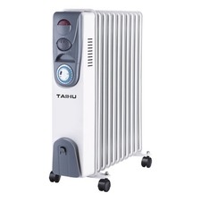 TAIHU Oil Filled Radiator 11 Fins 2500W Portable Heater - Timer - White Radiator