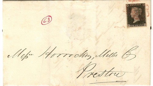 Penny black on cover - black,