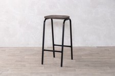 WOODEN LAB STOOL METAL LAB STOOL OAK BAR STOOL GUNMETAL COUNTER STOOL