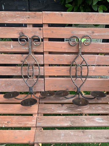 2pcs metal wall mounted candle - metal,