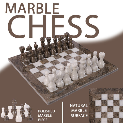 Marble chess set gray - chess,