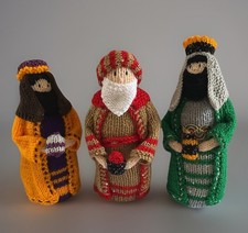 Hand Knitted  Three Wise Men For Your Christmas Nativity  set one