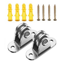 2Pcs Small Pulley Block Wheel DIY Loading 176lb for Handling