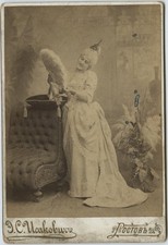 Russian Actress & Feather Fan