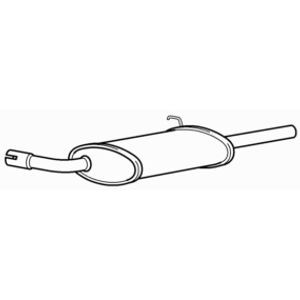 Rear exhaust silencer back - rear,