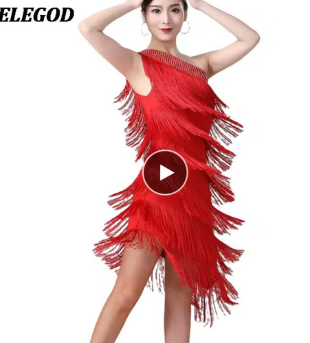 Latin dance tassel diamante