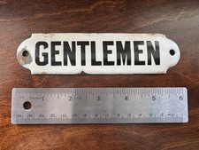 Vintage Enamel Gentlemen Sign