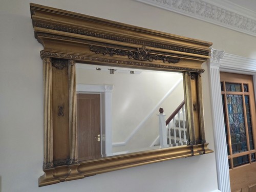 Large regency antique mirror - large,