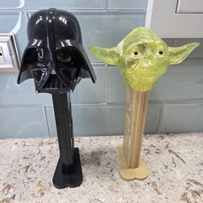 Star Wars Giant Roll Pez Candy Dispensers: Darth Vader and Yoda - Collectors
