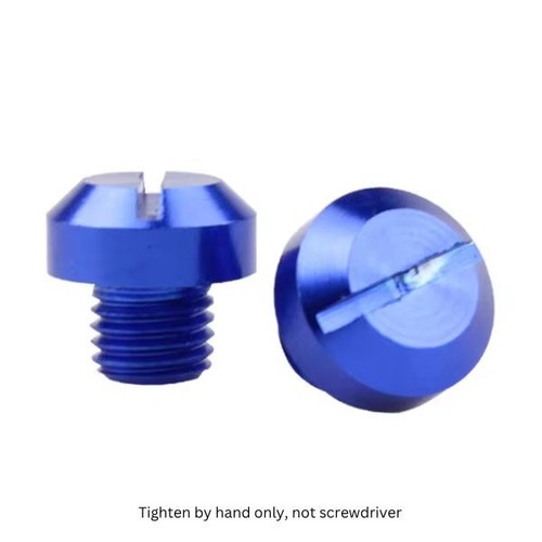 Mirror blank plug caps blue - mirror,