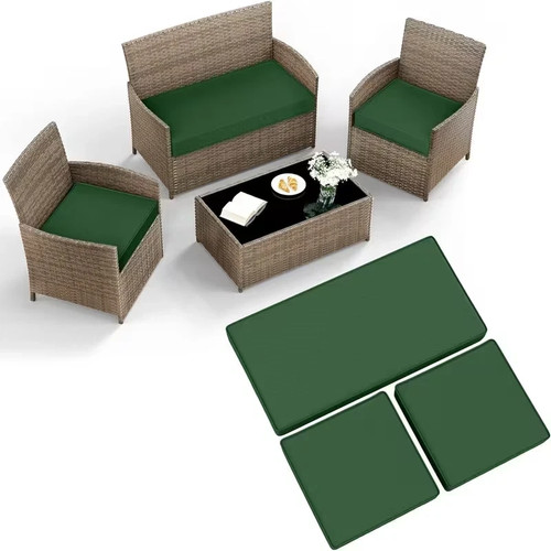 Rattan garden chair cushion - chair,