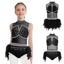 UK Girl Feather Skirt Leotard