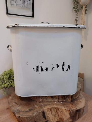 English vintage enamel bread - english,