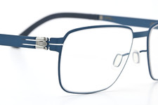 Ic! Berlin Glasses Frame Juan P.Harbour Blue Matte Rectangular Light Flexible