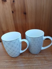 2 X Belleek beige silver